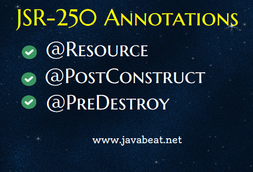JSR-250 Annotations Example
