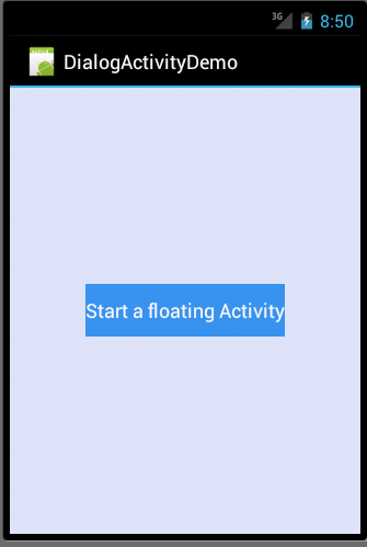 Dialog activity in Android Example - 2 - parentdialog