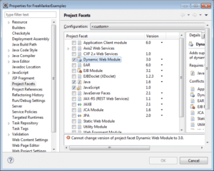 Update Eclipse Project Facets Using Settings File