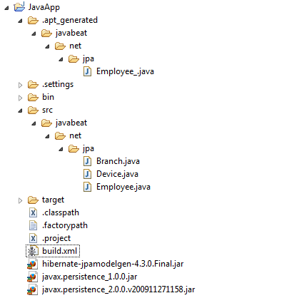 JPA MetaModel Project Example