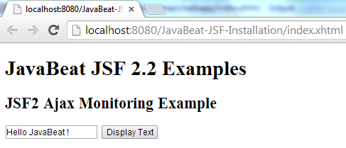 JSF 2 Ajax Monitoring Example 1