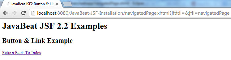 JSF 2 Button & Link Example 2