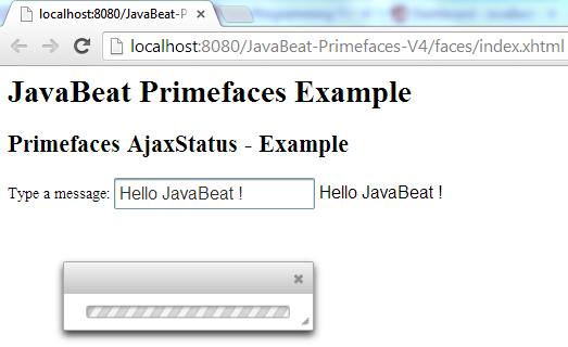 Primefaces AjaxStatus Programmatic Way
