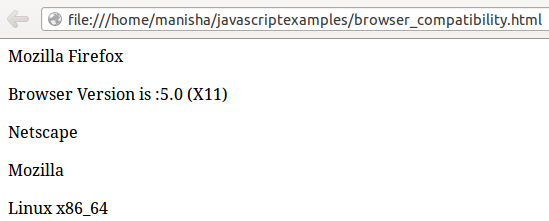 JavaScript Browser Detection Demo 1