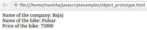 JavaScript Prototype Object 