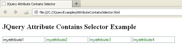 JQuery Attribute Contains Selector 