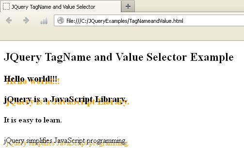 JQuery Get Tag Name Example
