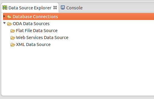 Open Data Source Explorer in Eclipse View