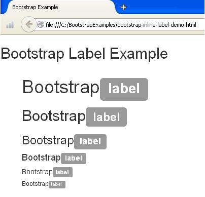 Bootstrap Label Example
