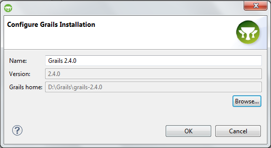 Grails - Create Project - Add Installed Grails