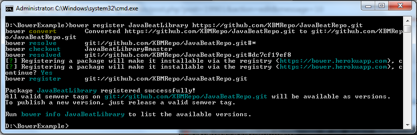 JavaBeatLibrary Registered Successfully