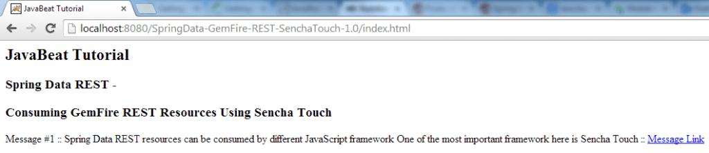 Sencha Touch - Consuming GemFire Repository Through of Spring REST Demo