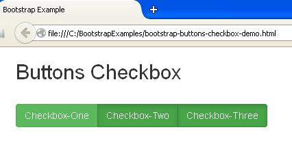 Bootstrap Button Checkbox Example