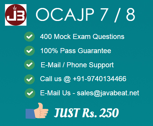 OCAJP Javabeat Sales Promotion