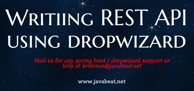 How to write REST API using DropWizard?