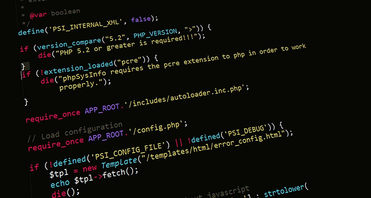 PHP programming codes on screen