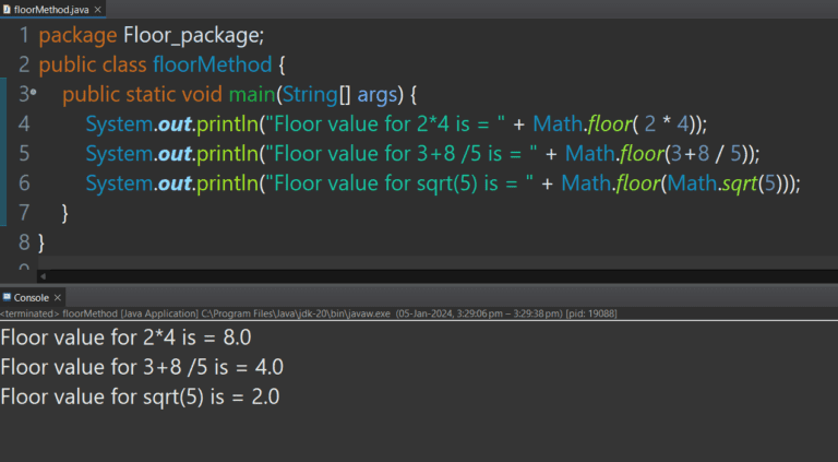 How to Use Java Math.floor() Method?